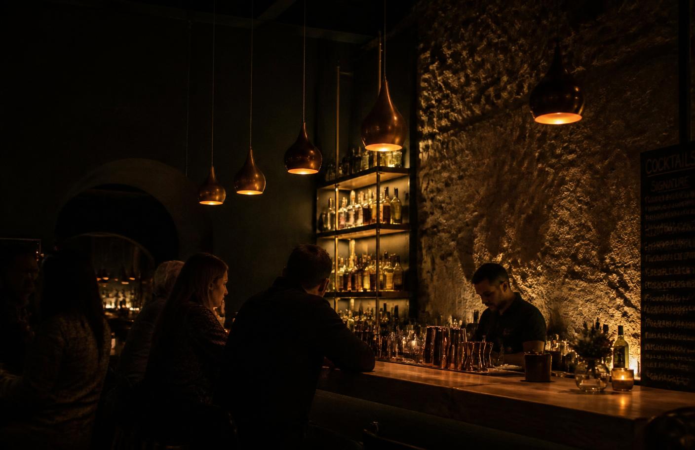 L'interno del bar Goccio a Palermo